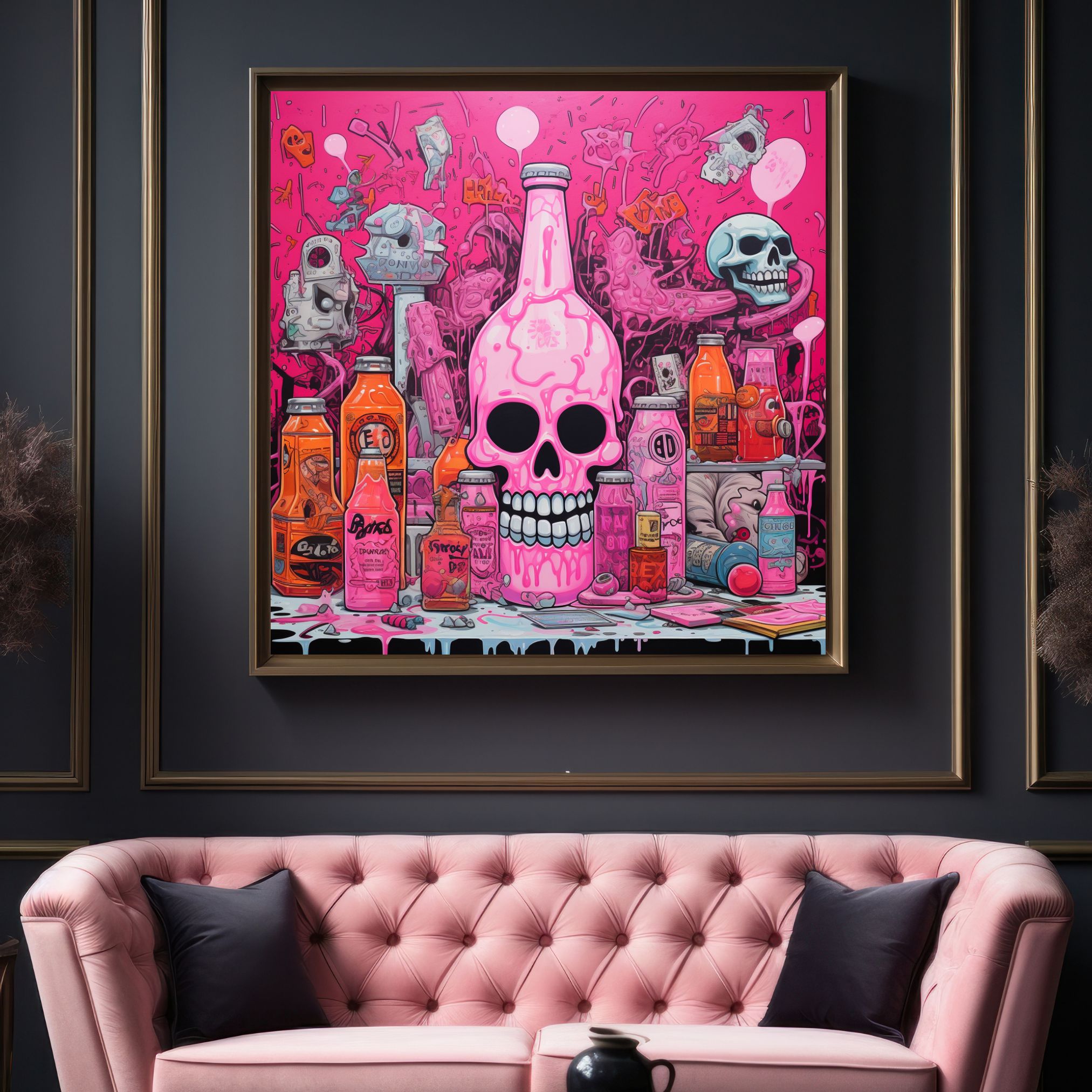 "PINK SKULL BOTTLE"