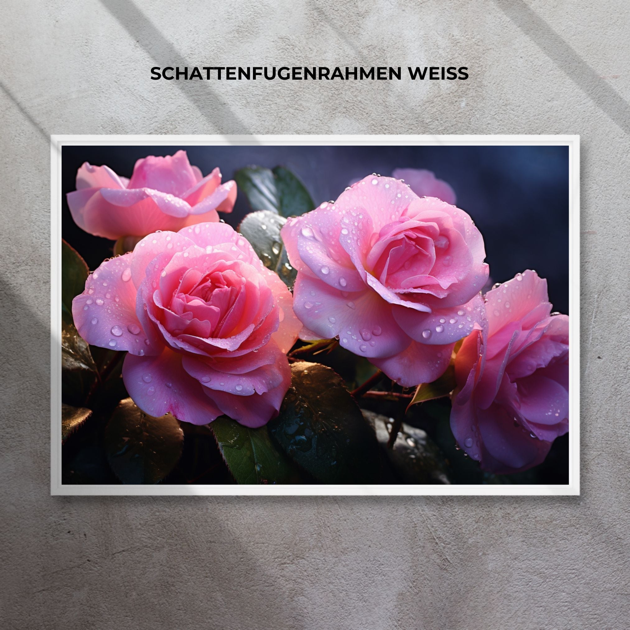 "ROSES IN MORNING DEW"