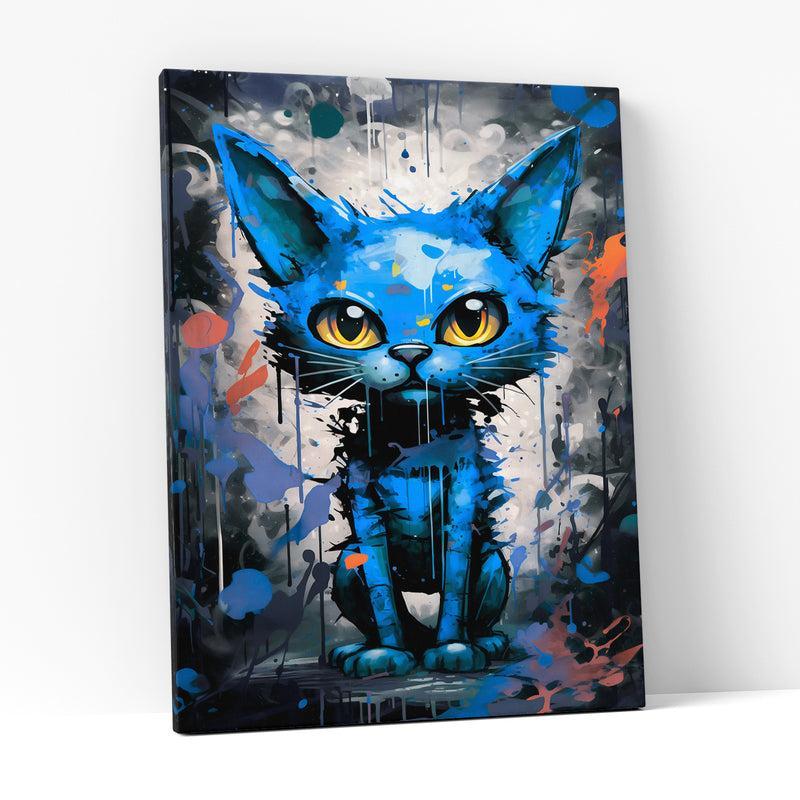"URBAN CAT IN BLUE"