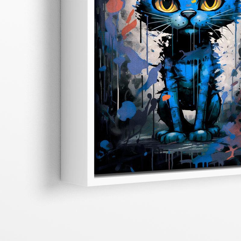 "URBAN CAT IN BLUE"