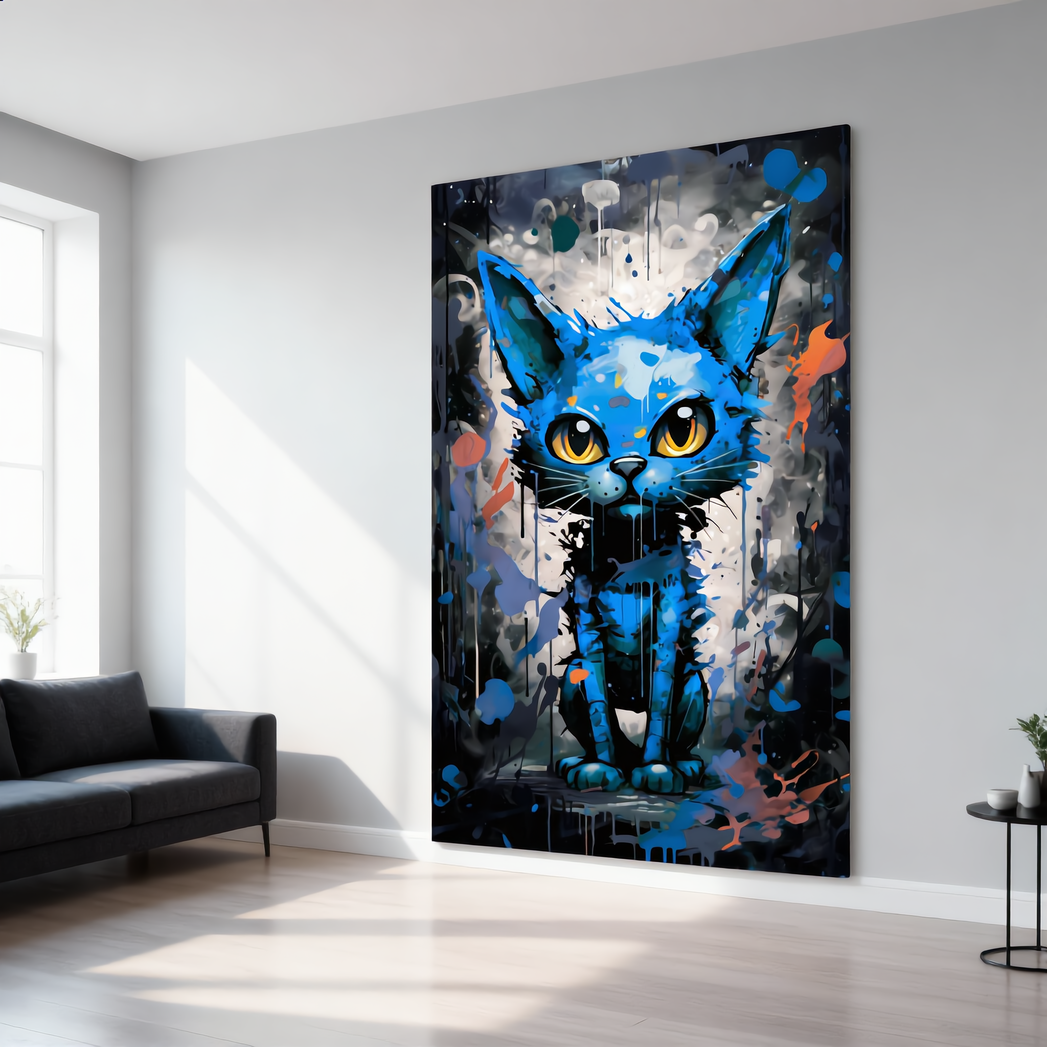 "URBAN CAT IN BLUE"