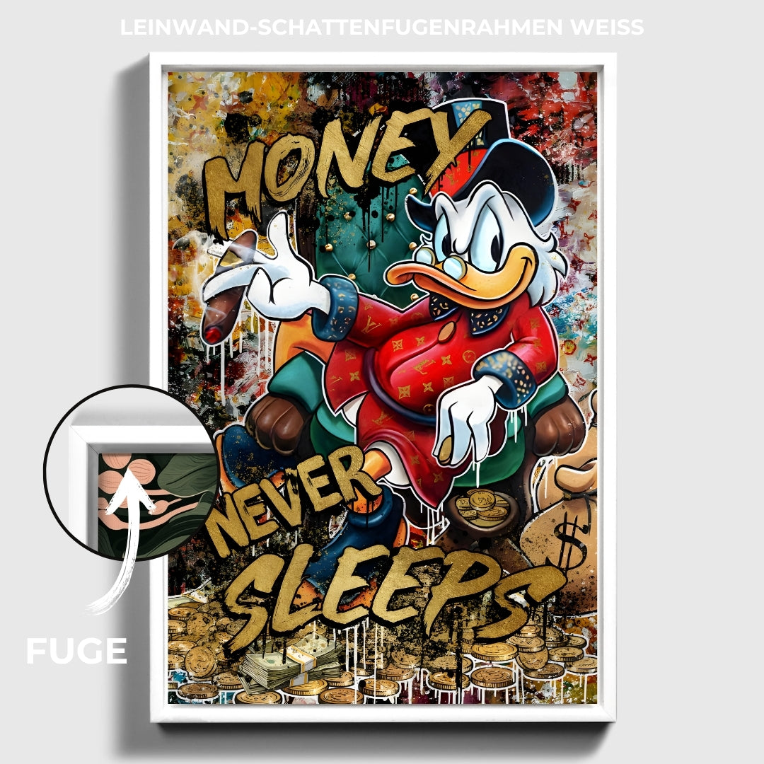 "MONEY NEVER SLEEPS"