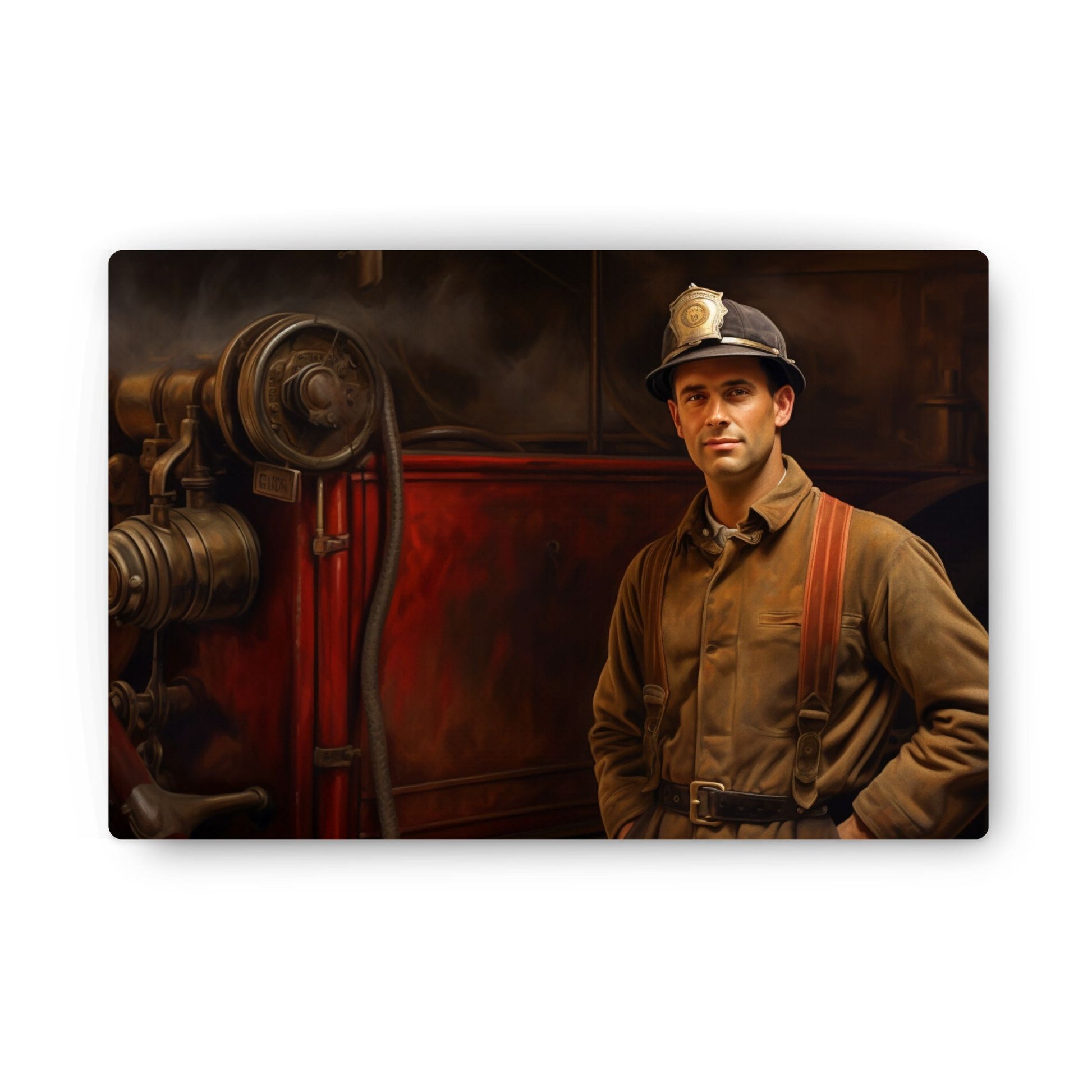 "BRAVE LEGACY: PORTRAIT OF A VINTAGE FIREFIGHTER"