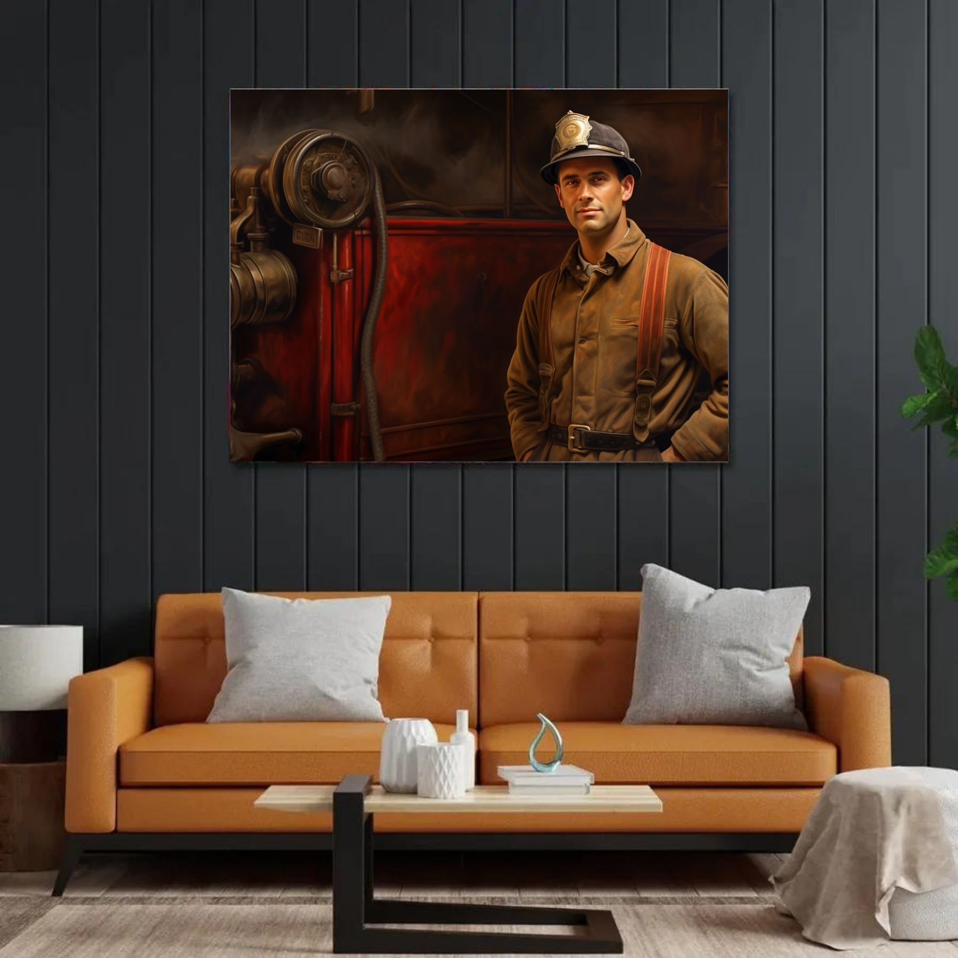 "BRAVE LEGACY: PORTRAIT OF A VINTAGE FIREFIGHTER"