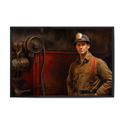 "BRAVE LEGACY: PORTRAIT OF A VINTAGE FIREFIGHTER"