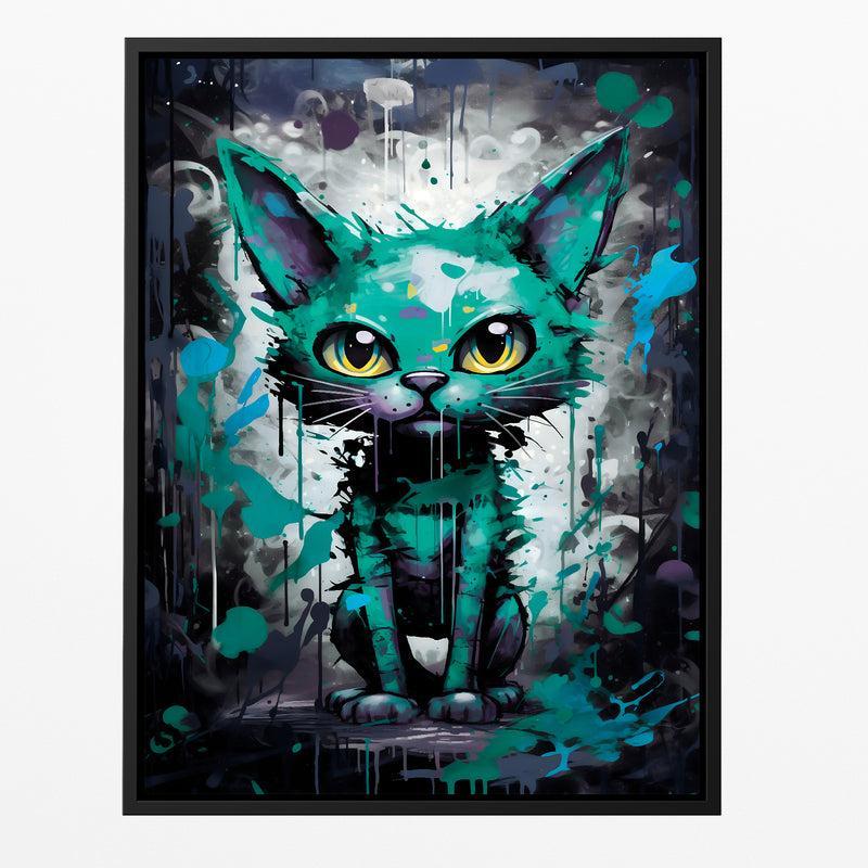 "URBAN CAT IN GREEN"