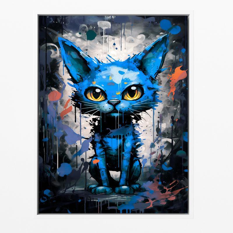 "URBAN CAT IN BLUE"