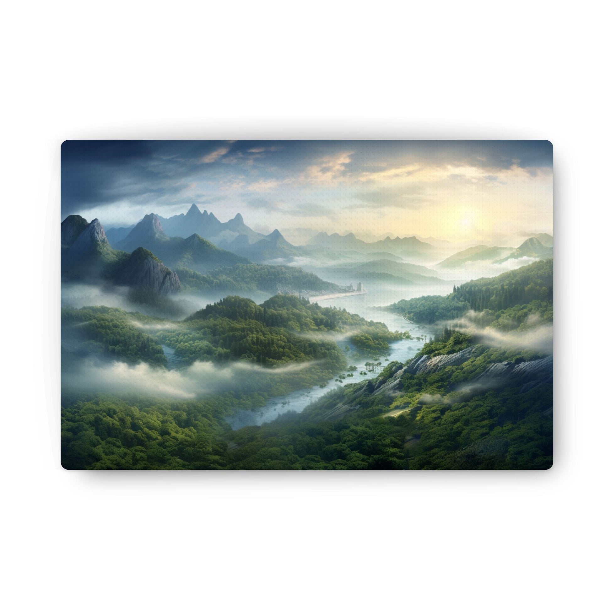 "DAWN'S WHISPER: THE MIST-CLAD MOUNTAINS" 2