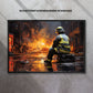 "EMBERS OF THOUGHT: THE FIREFIGHTER'S REFLECTION"