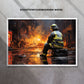 "EMBERS OF THOUGHT: THE FIREFIGHTER'S REFLECTION"