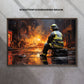 "EMBERS OF THOUGHT: THE FIREFIGHTER'S REFLECTION"