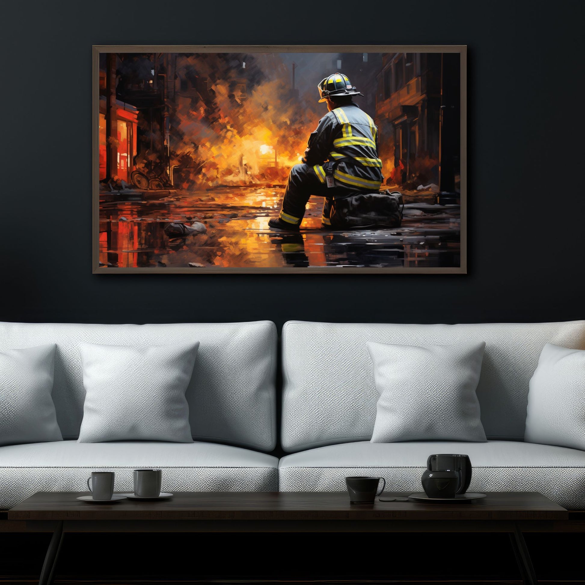 "EMBERS OF THOUGHT: THE FIREFIGHTER'S REFLECTION"