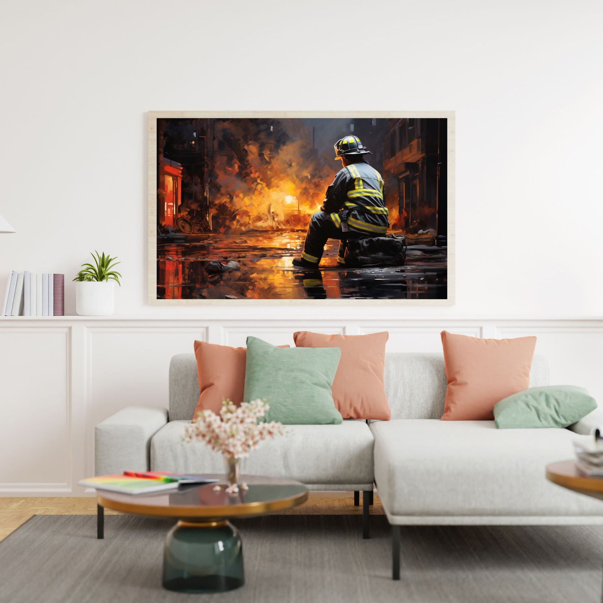 "EMBERS OF THOUGHT: THE FIREFIGHTER'S REFLECTION"