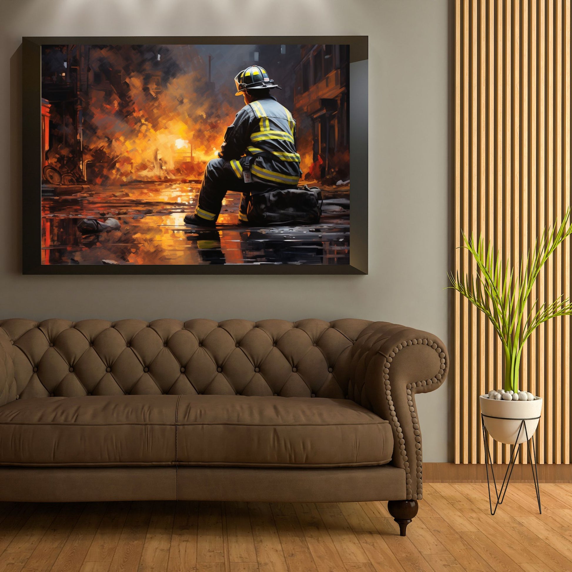 "EMBERS OF THOUGHT: THE FIREFIGHTER'S REFLECTION"