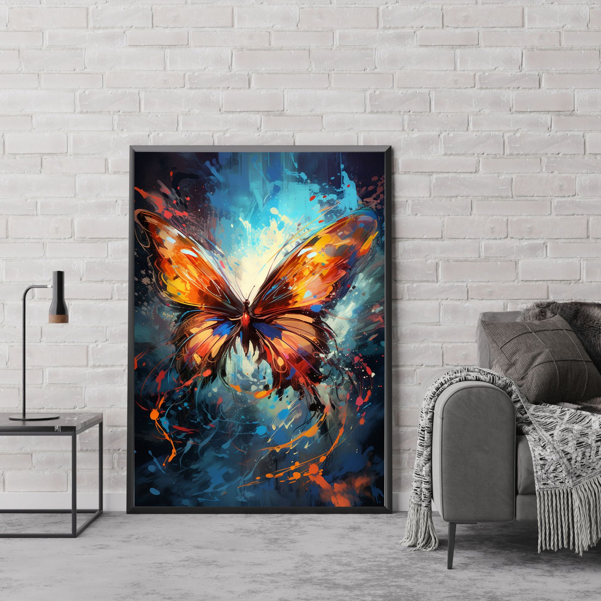 "FLUTTER IN MOTION: DYNAMIC SPLASH BUTTERFLY"