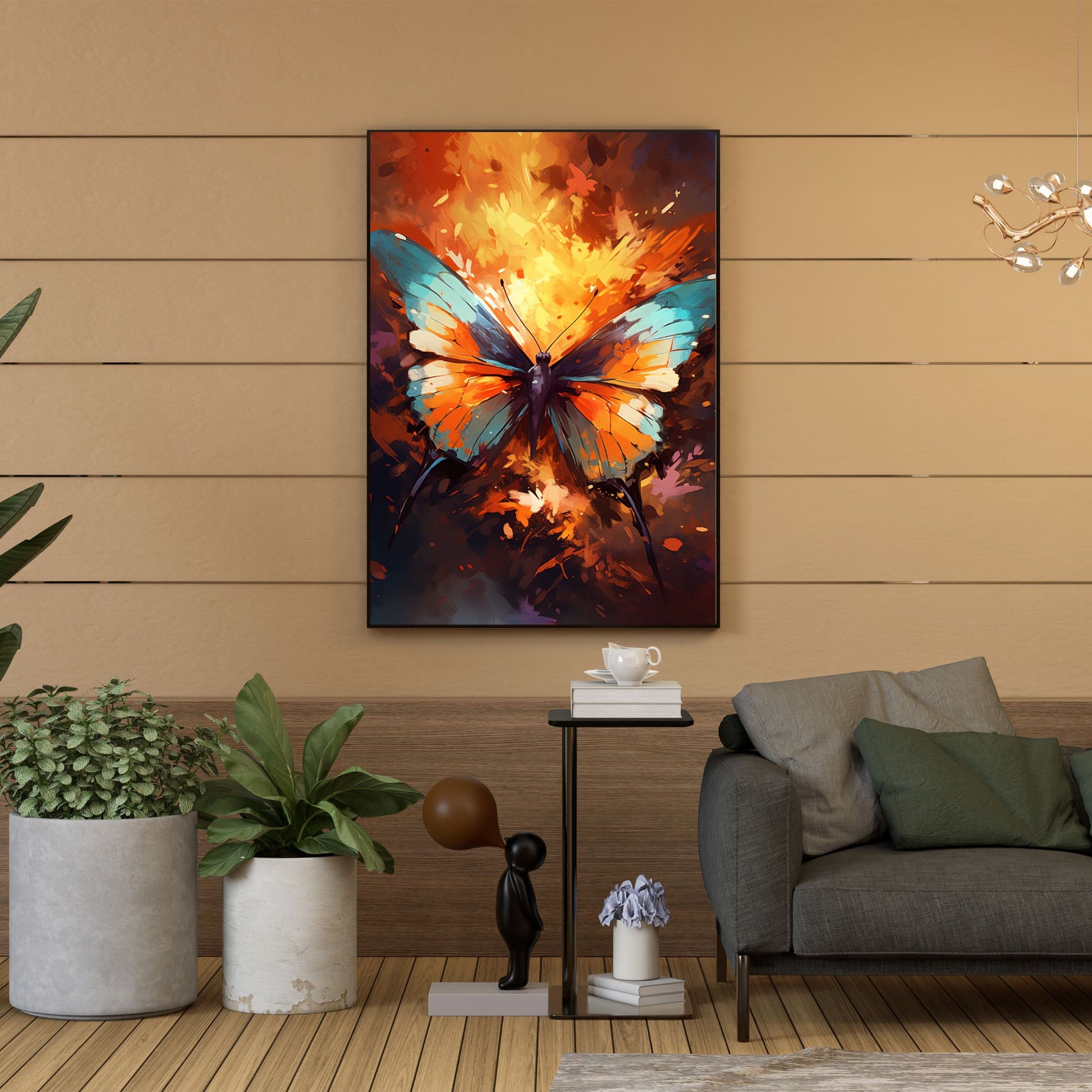 "FLUTTER IN MOTION: DYNAMIC SPLASH BUTTERFLY" 2