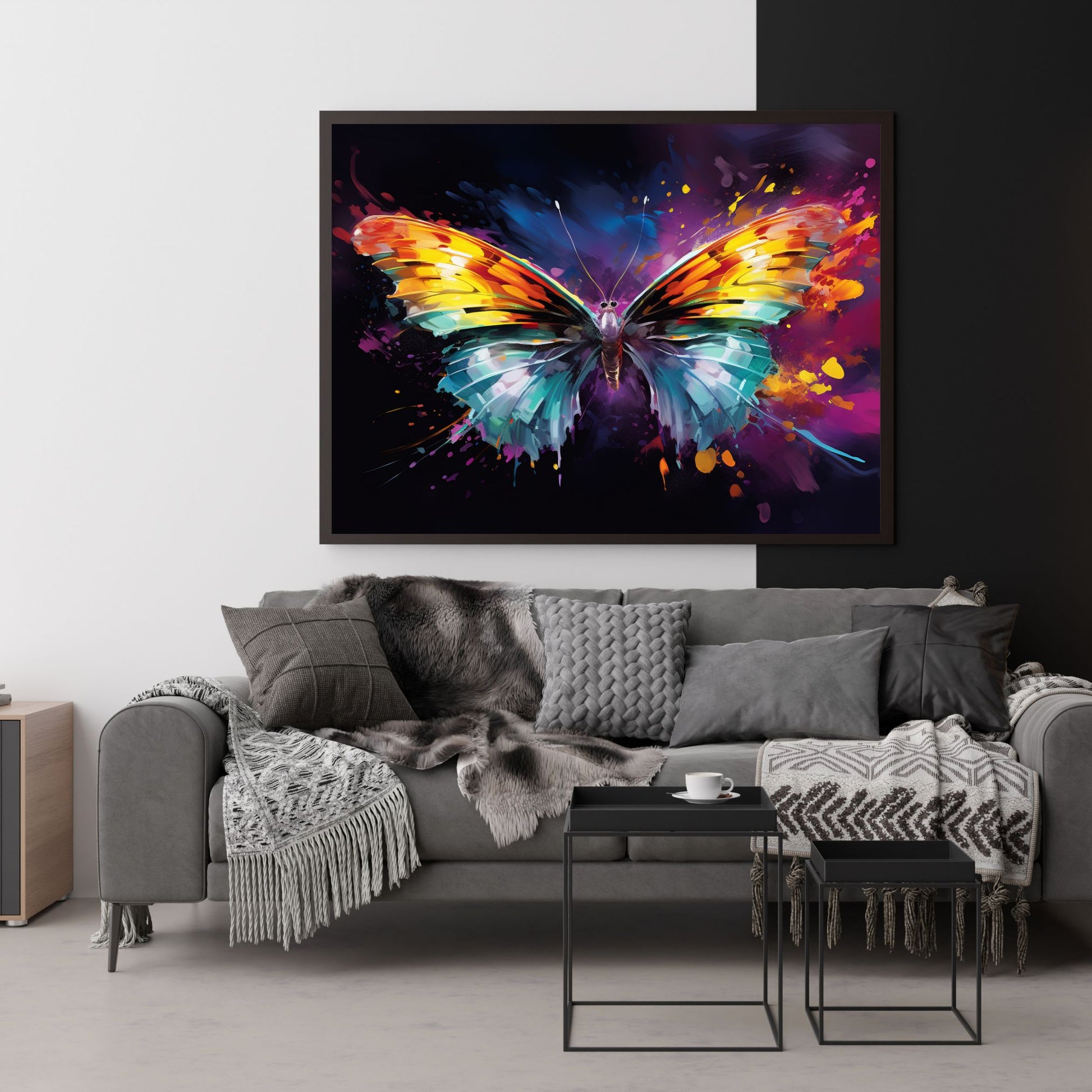 "FLUTTER IN MOTION: DYNAMIC SPLASH BUTTERFLY" 3