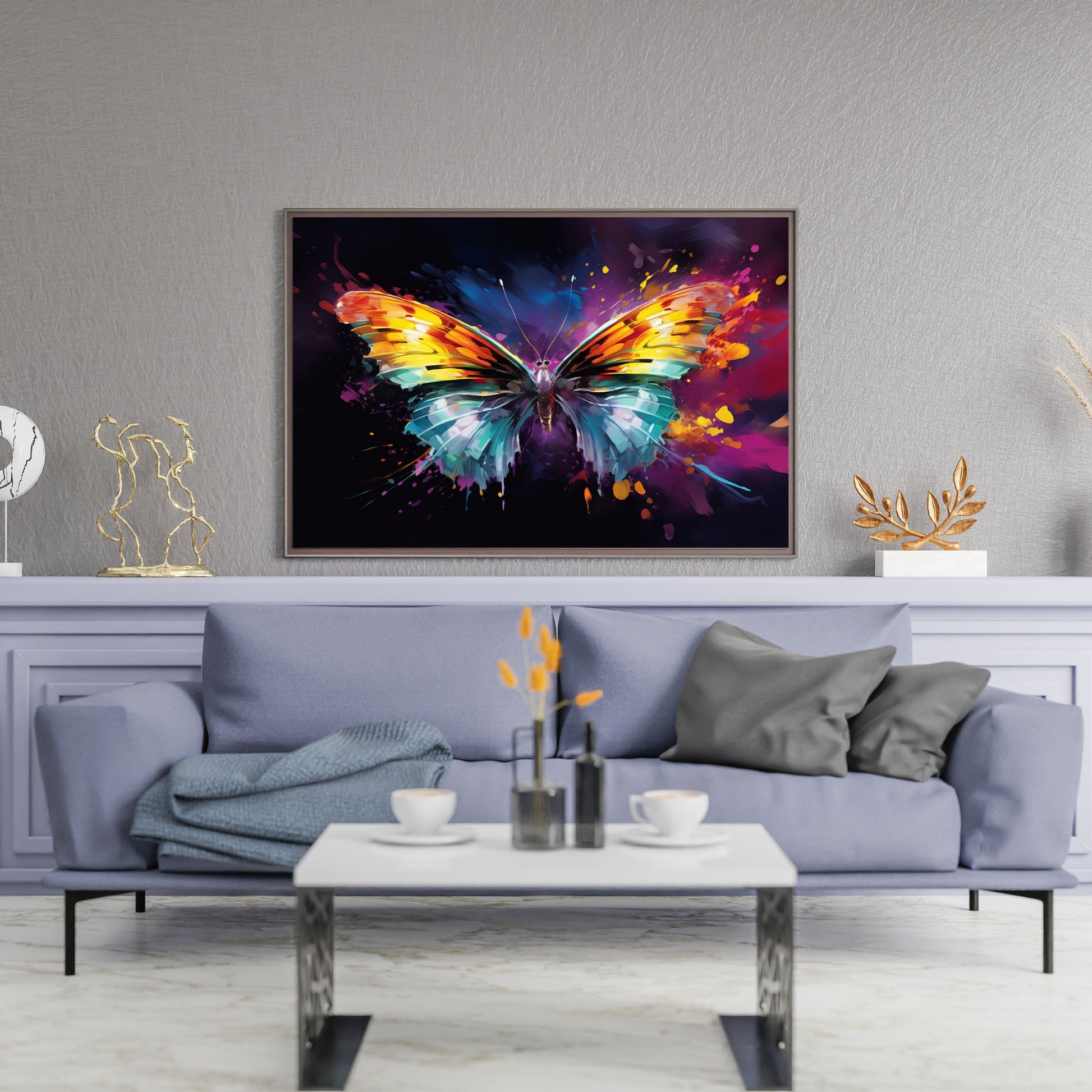 "FLUTTER IN MOTION: DYNAMIC SPLASH BUTTERFLY" 3