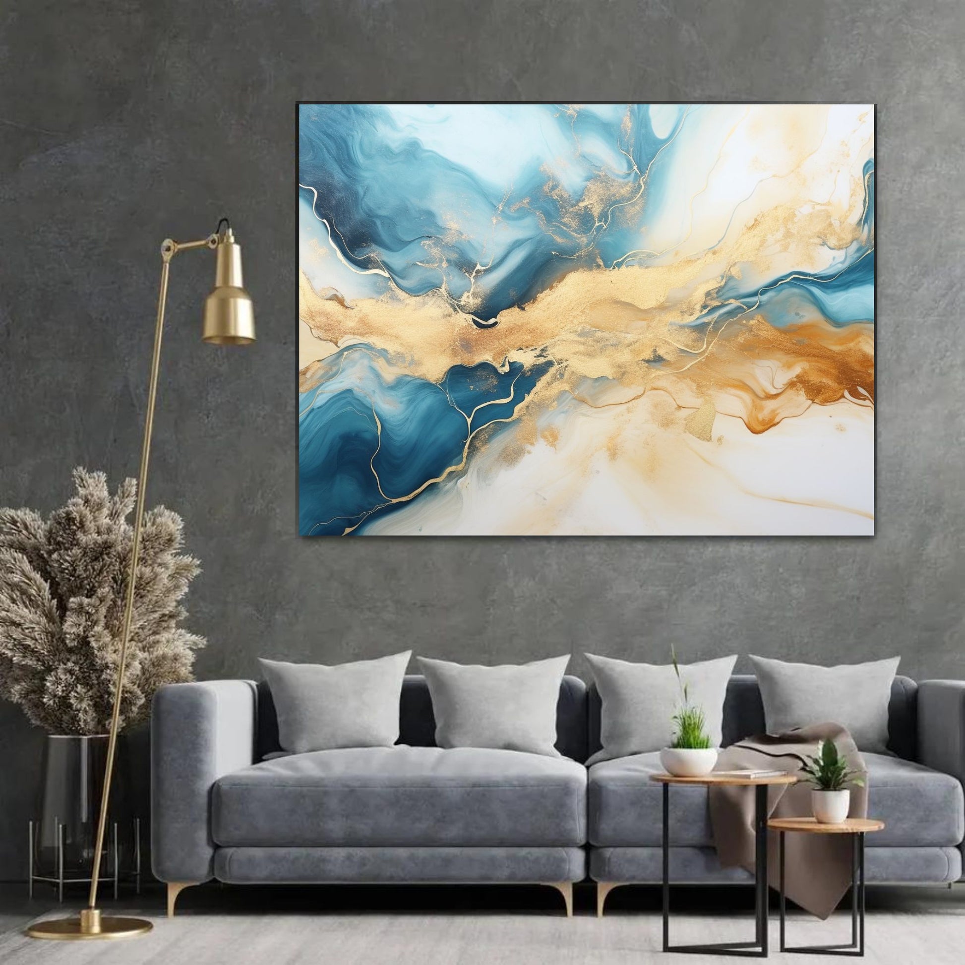 "MARBLED ELEGANCE: LIQUID GOLD WHORLS"