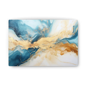 "MARBLED ELEGANCE: LIQUID GOLD WHORLS"