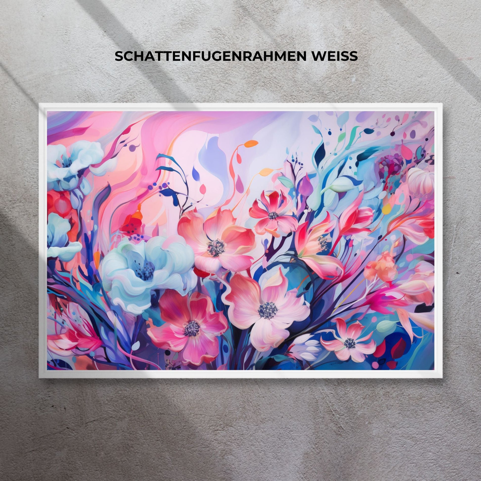 "NEON BLOSSOMS: ABSTRACTED FLORAL DREAMSCAPE"