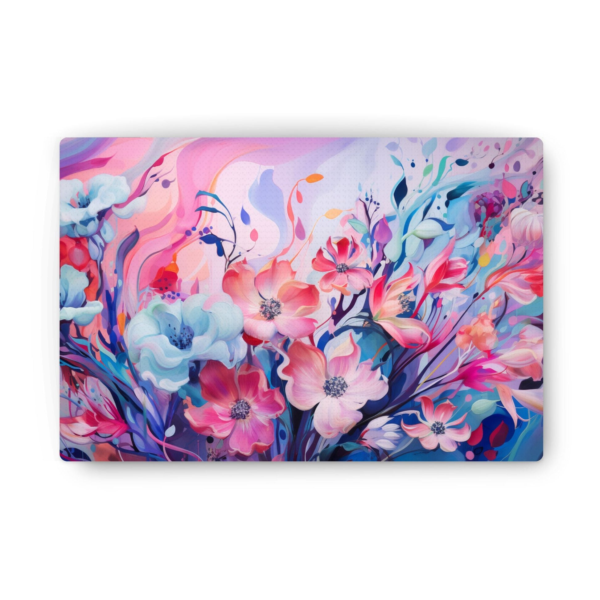 "NEON BLOSSOMS: ABSTRACTED FLORAL DREAMSCAPE"