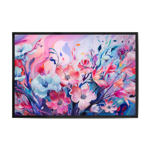 "NEON BLOSSOMS: ABSTRACTED FLORAL DREAMSCAPE"