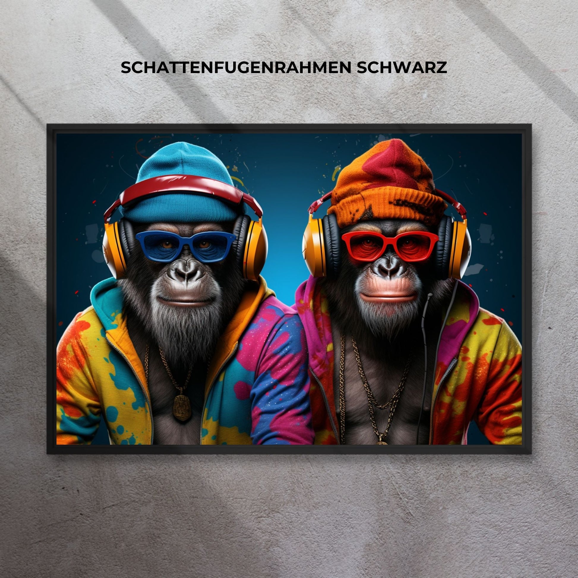 "RHYTHMIC REBELS: CHIMPS IN COLORFUL FREESTYLE"