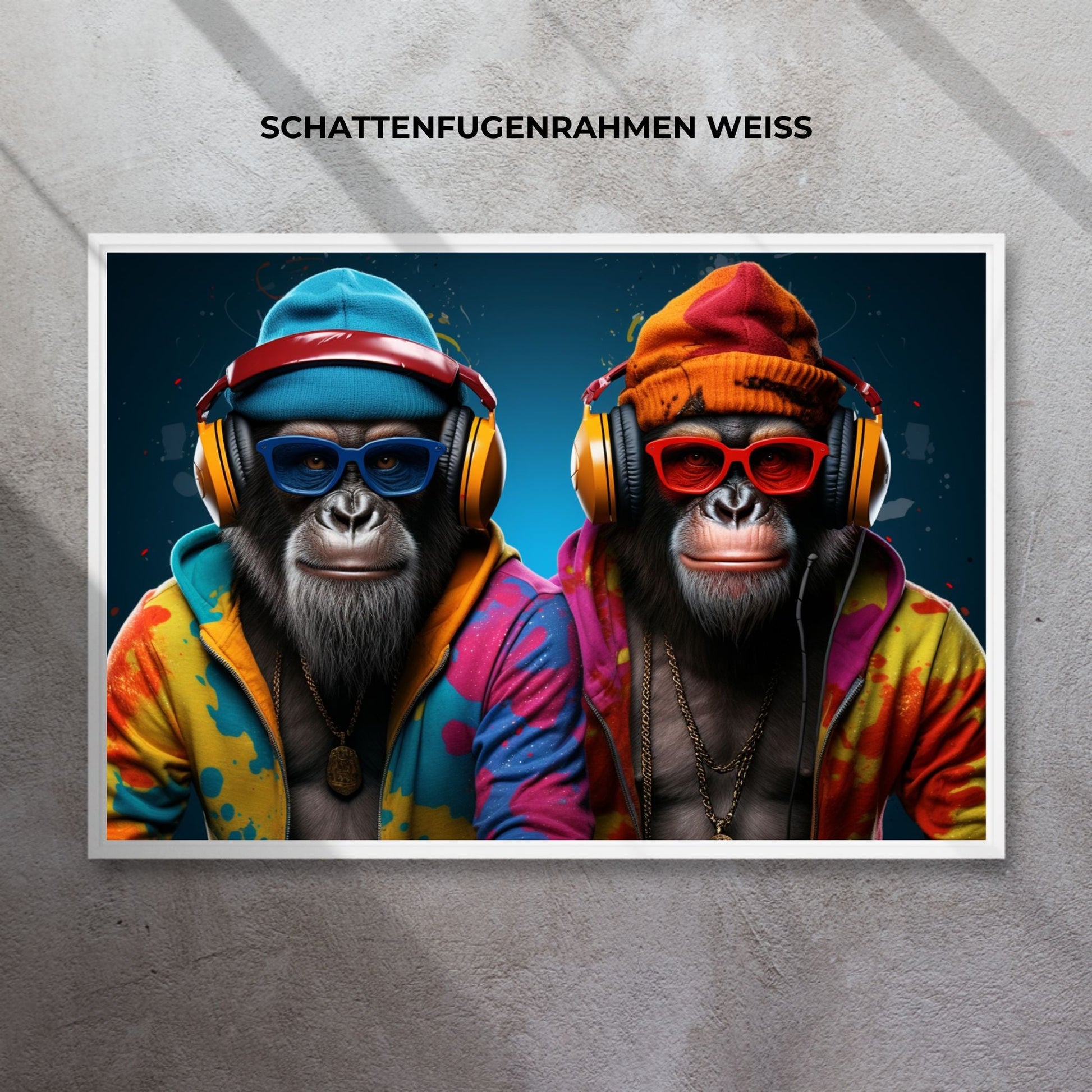 "RHYTHMIC REBELS: CHIMPS IN COLORFUL FREESTYLE"