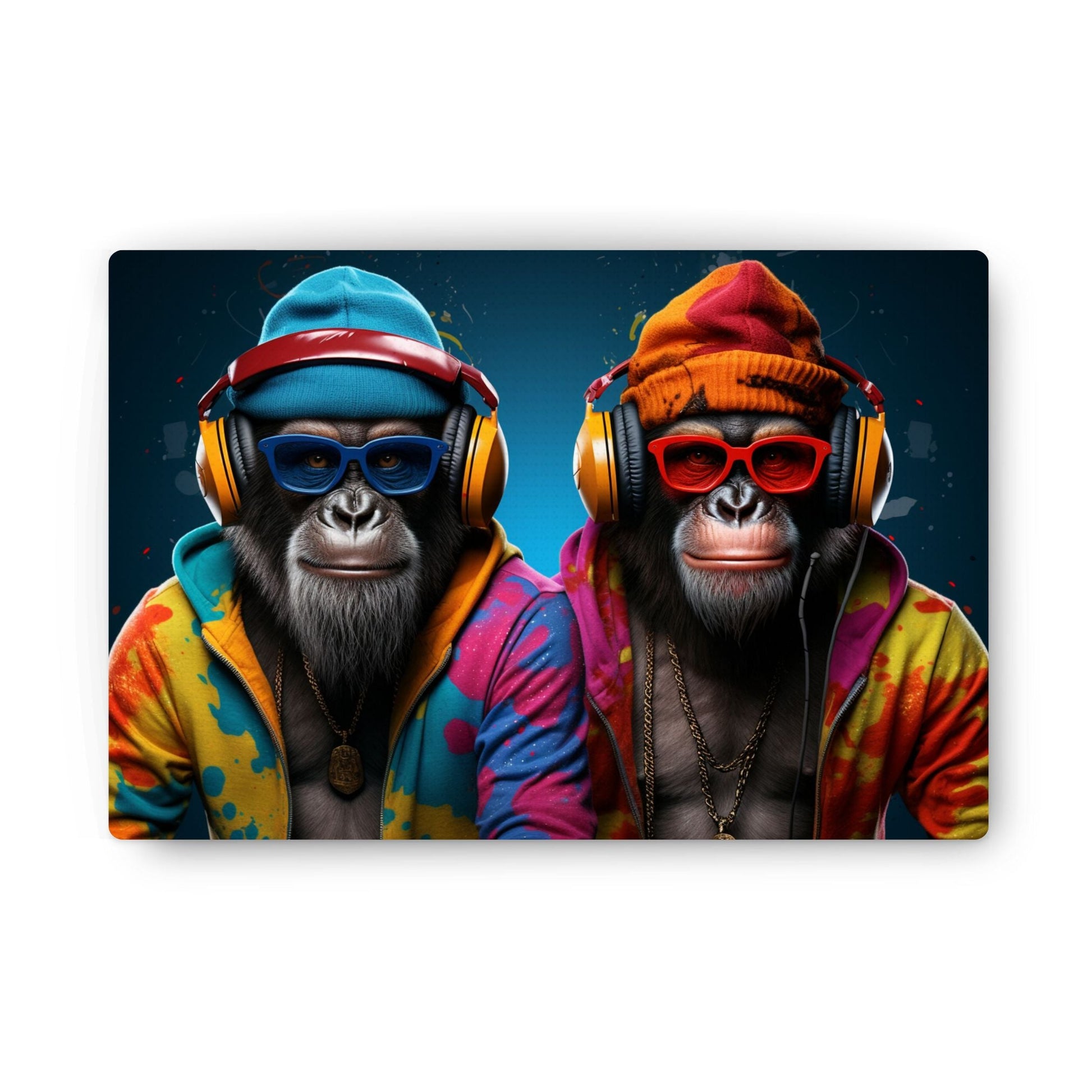 "RHYTHMIC REBELS: CHIMPS IN COLORFUL FREESTYLE"