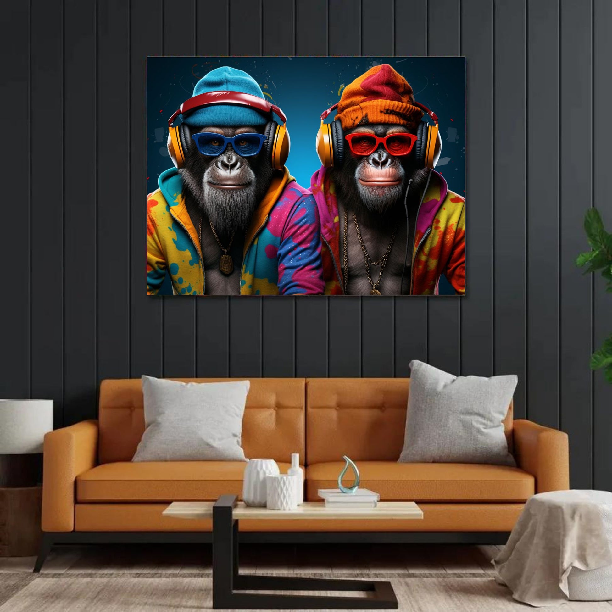 "RHYTHMIC REBELS: CHIMPS IN COLORFUL FREESTYLE"