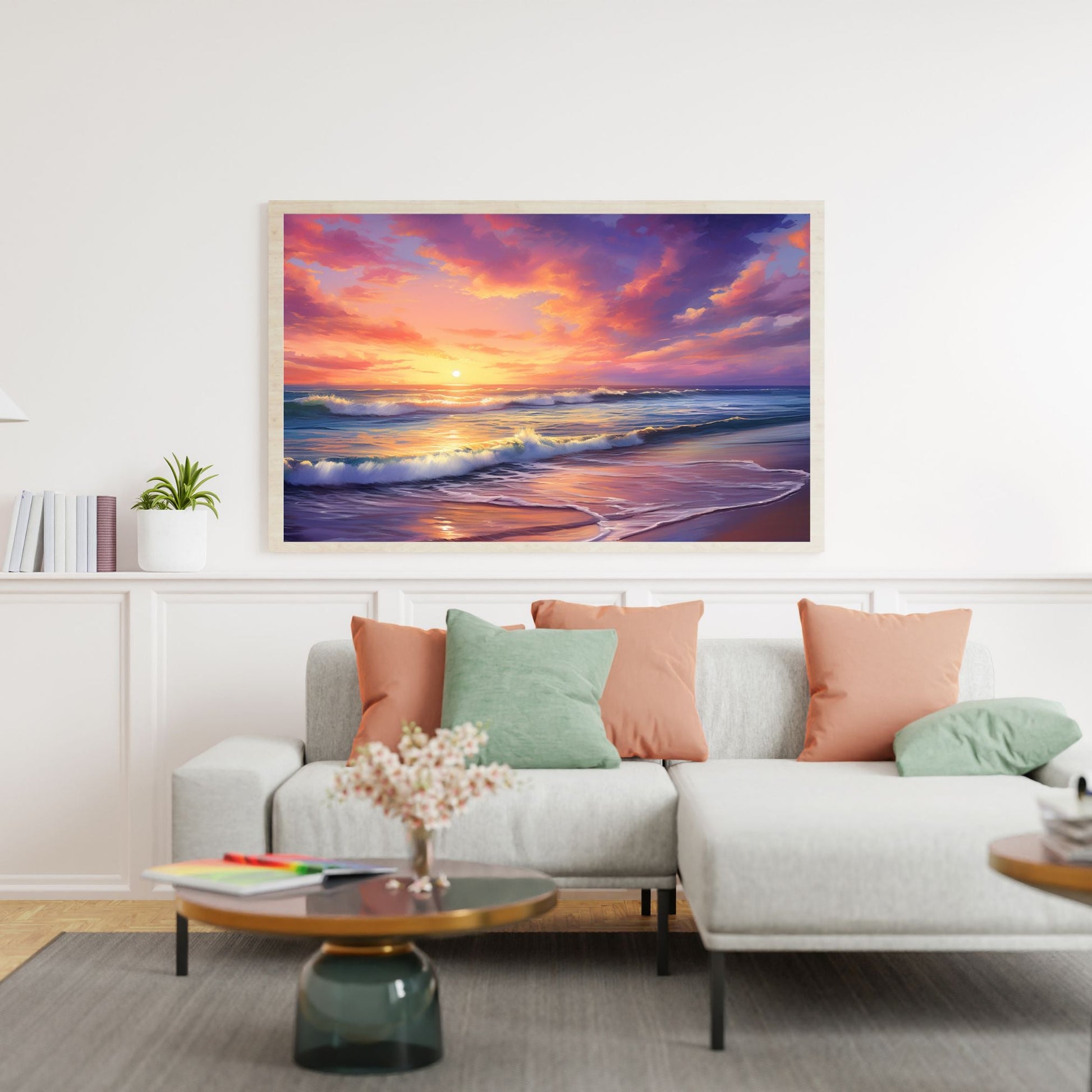 "SERENE DUSK: SYMPHONY OF SHORE AND SKY"