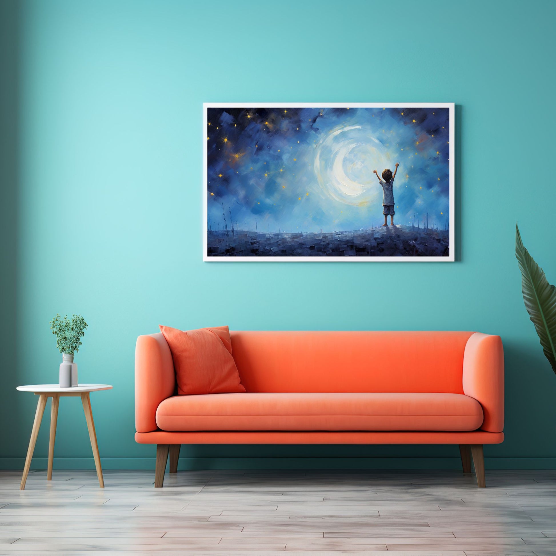 "STARGAZER'S DREAM: REACHING FOR THE MOON"