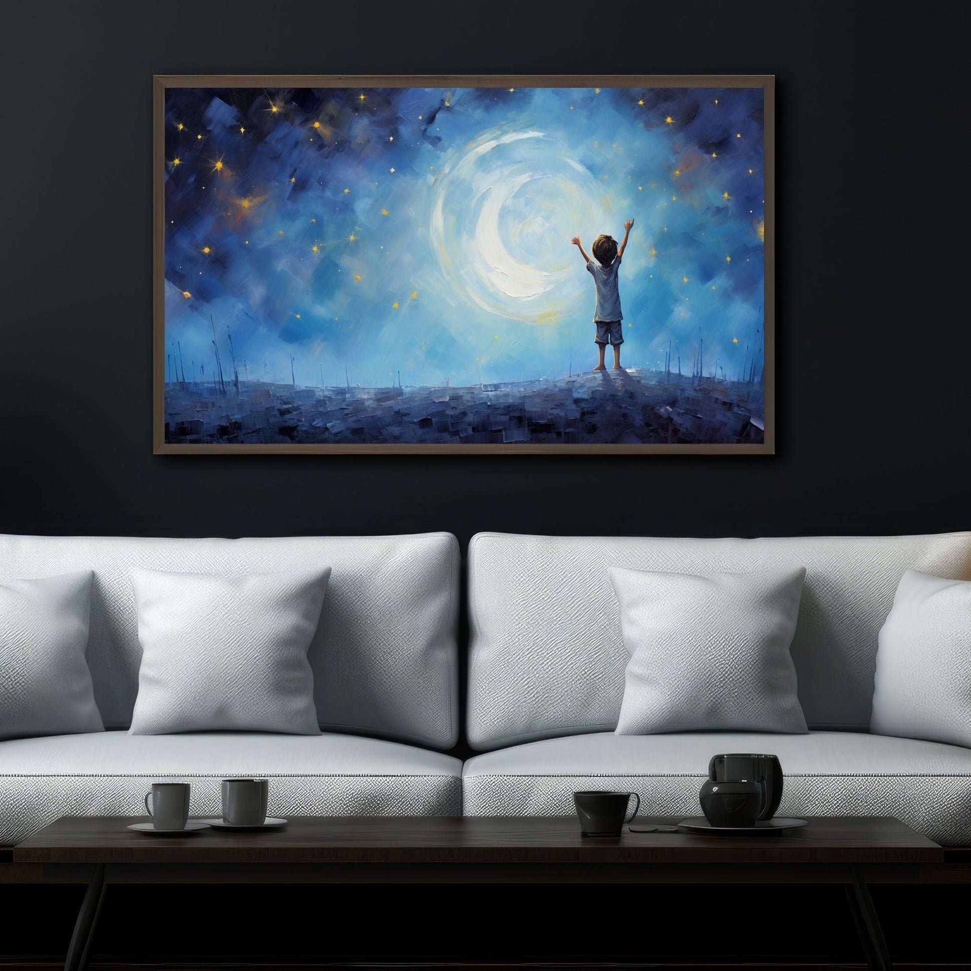 "STARGAZER'S DREAM: REACHING FOR THE MOON"