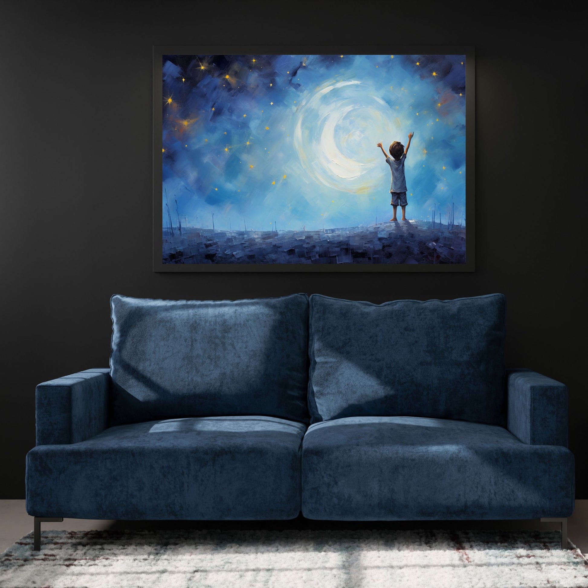 "STARGAZER'S DREAM: REACHING FOR THE MOON"