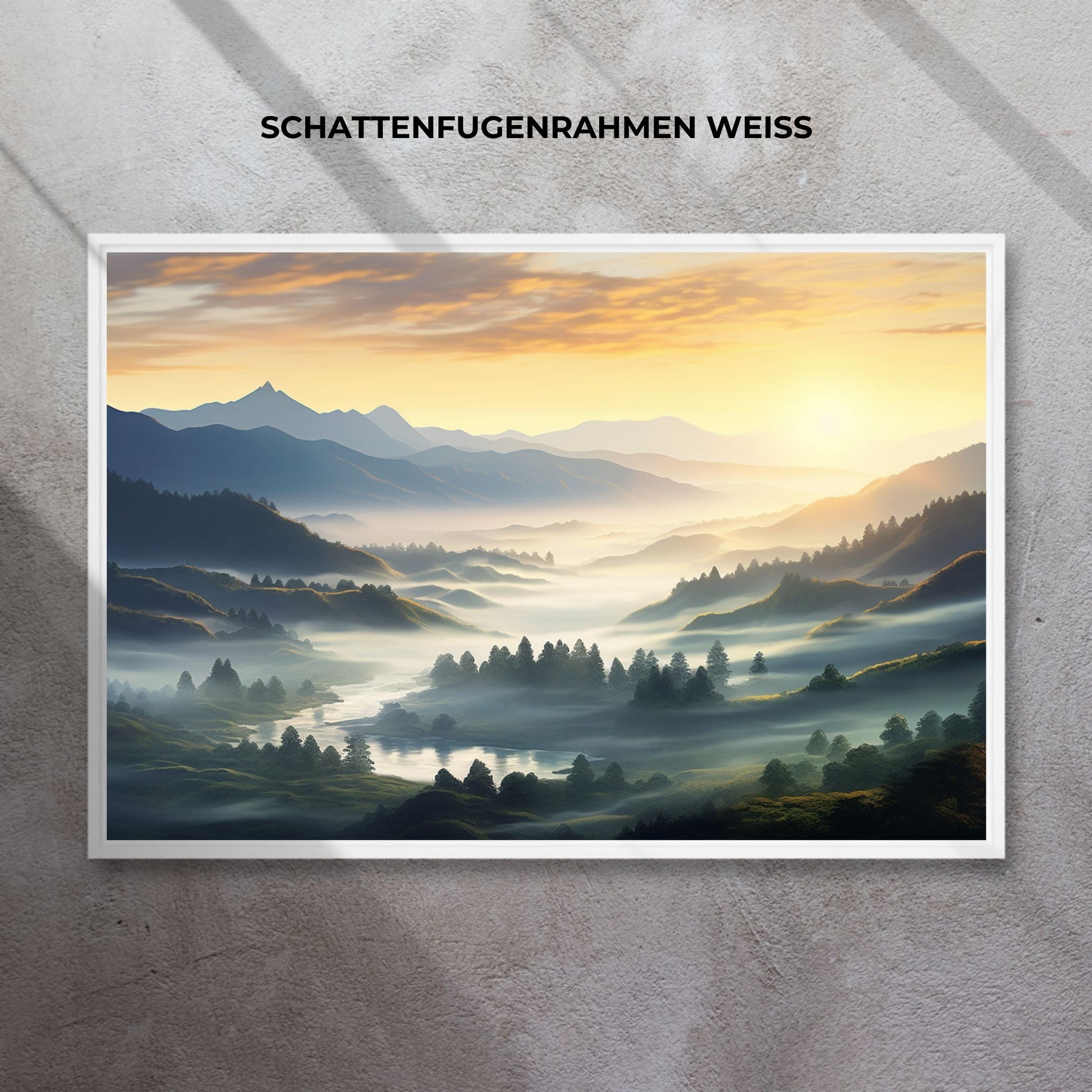 "WHISPERS OF DAWN: MIST-KISSED MOUNTAINS"